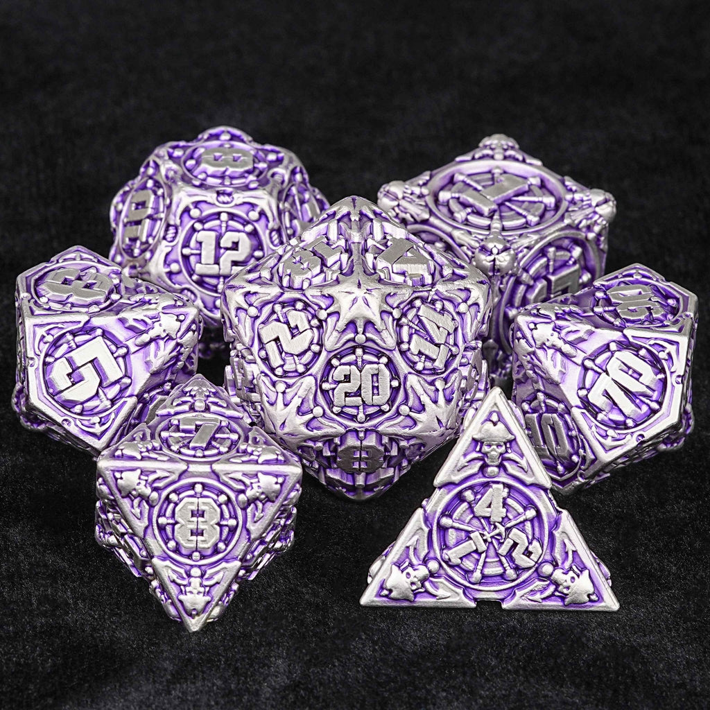 Limited Clearance Metal DND Dice Set – Limited Clearance - Metal Pirate DND Dice Set｜3D Embossed Metal