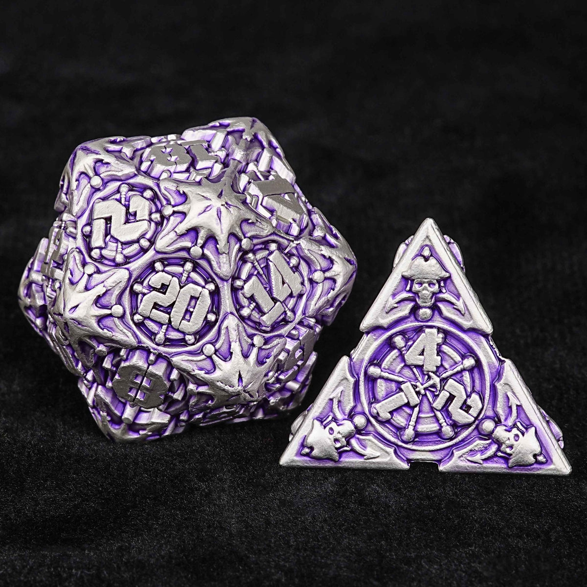 Limited Clearance Metal DND Dice Set – Limited Clearance - Metal Pirate DND Dice Set｜3D Embossed Metal