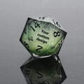 Liquid Core D20 Dice Set – Custom Personalized Dice - Custom Wedding Dice Unique Wedding Anniversary Liquid Core Dice