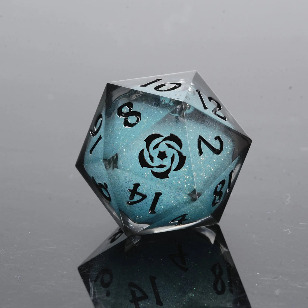 Liquid Core D20 Dice Set – Custom Personalized Dice - Custom Wedding Dice Unique Wedding Anniversary Liquid Core Dice