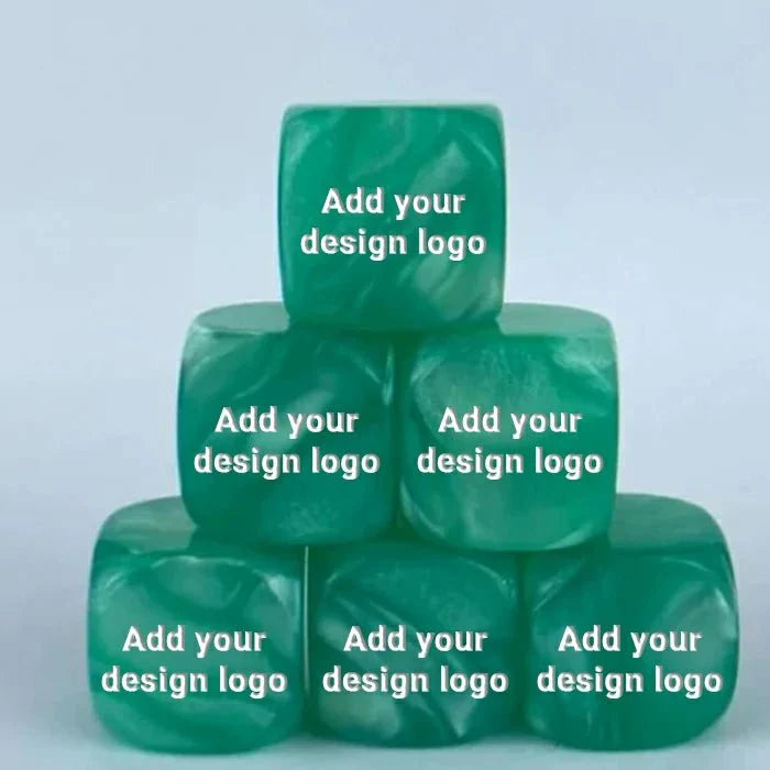 Logo Acrylic D6 Dice Set – Custom Personalized Dice - Acrylic D6 dice, can be engraved with logos, text, patterns