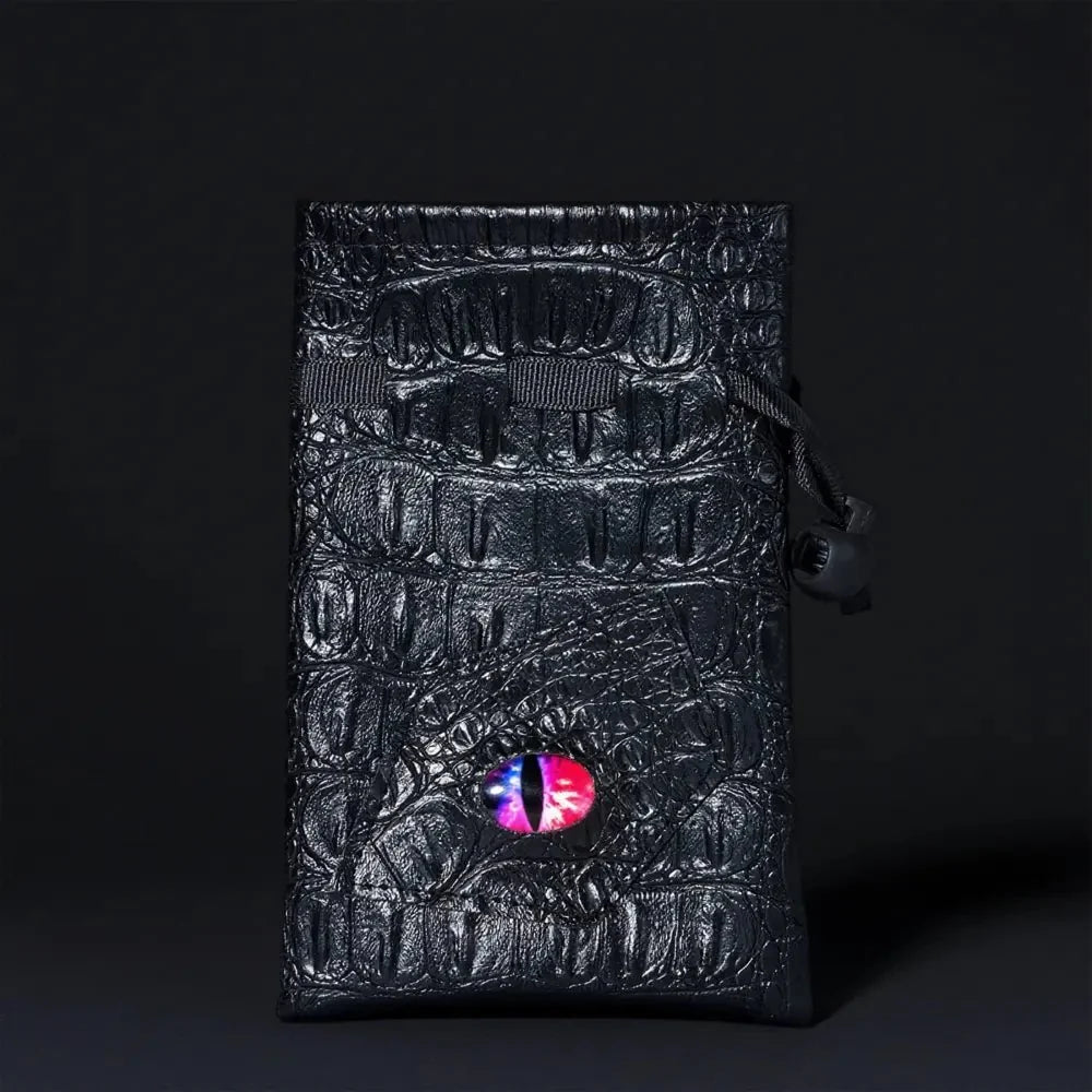 Longan Crocodile Dice Box – DND Dice Bag - 3D Longan Dice Bag | Crocodile Pattern Dice Bag - Suitable for Role Playing