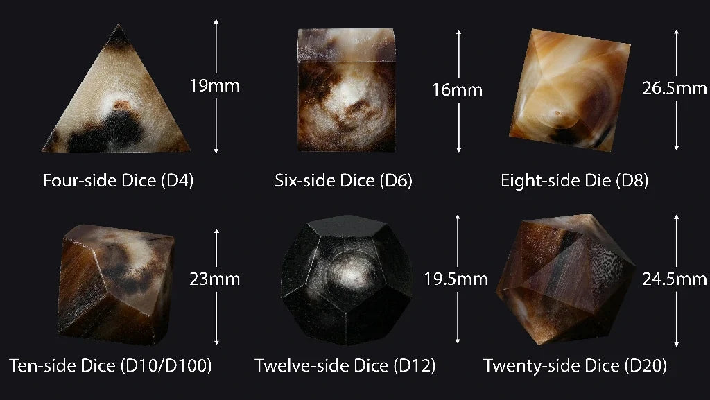 Look Text Gemstone DND Dice Set – alternate product view