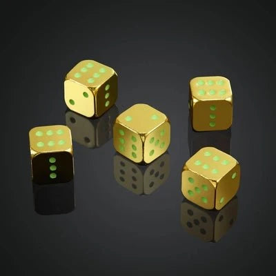 Luminous Pack Metal D6 Dice – DND Dice Luminous Metal D6 Dice 5 Pack 13mm