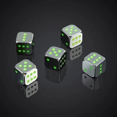 Luminous Pack Metal D6 Dice – DND Dice Luminous Metal D6 Dice 5 Pack 13mm