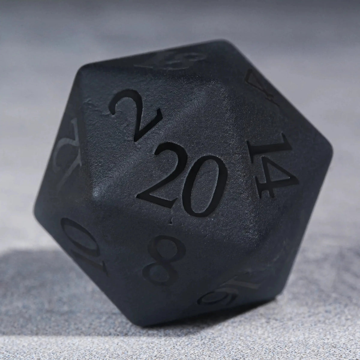 Matte Polyhedron Gemstone DND Dice Set – Matte Black Polyhedron Gemstone DND Dice Set