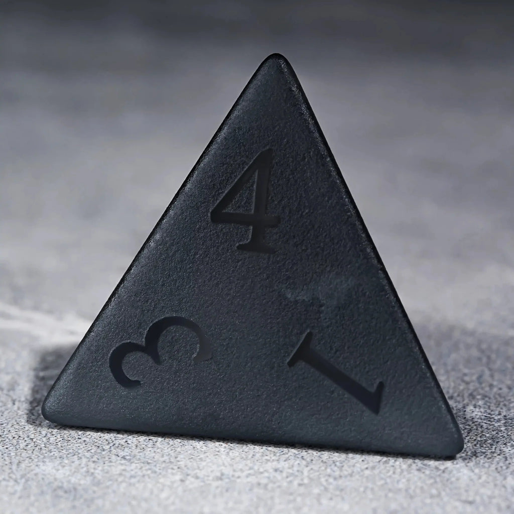 Matte Polyhedron Gemstone DND Dice Set – Matte Black Polyhedron Gemstone DND Dice Set