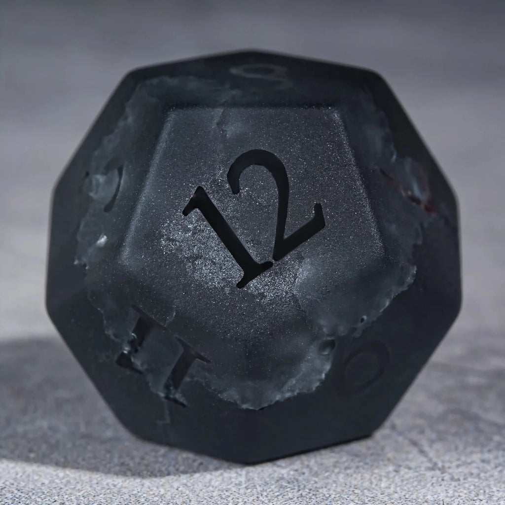 Matte Polyhedron Gemstone DND Dice Set – Matte Black Polyhedron Gemstone DND Dice Set