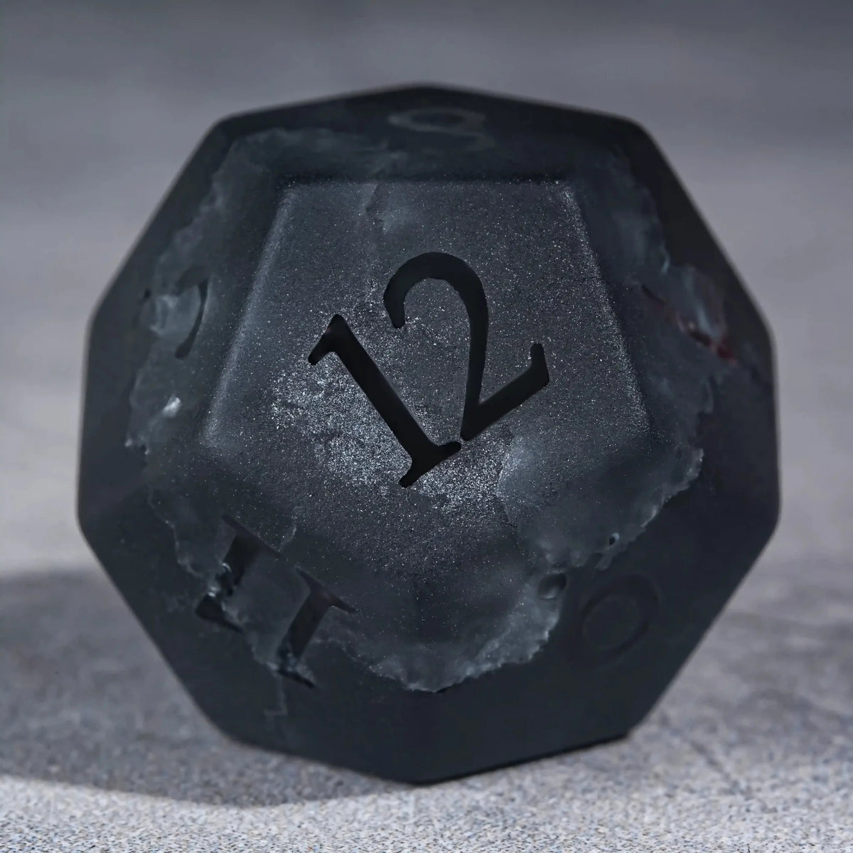 Matte Polyhedron Gemstone DND Dice Set – Matte Black Polyhedron Gemstone DND Dice Set