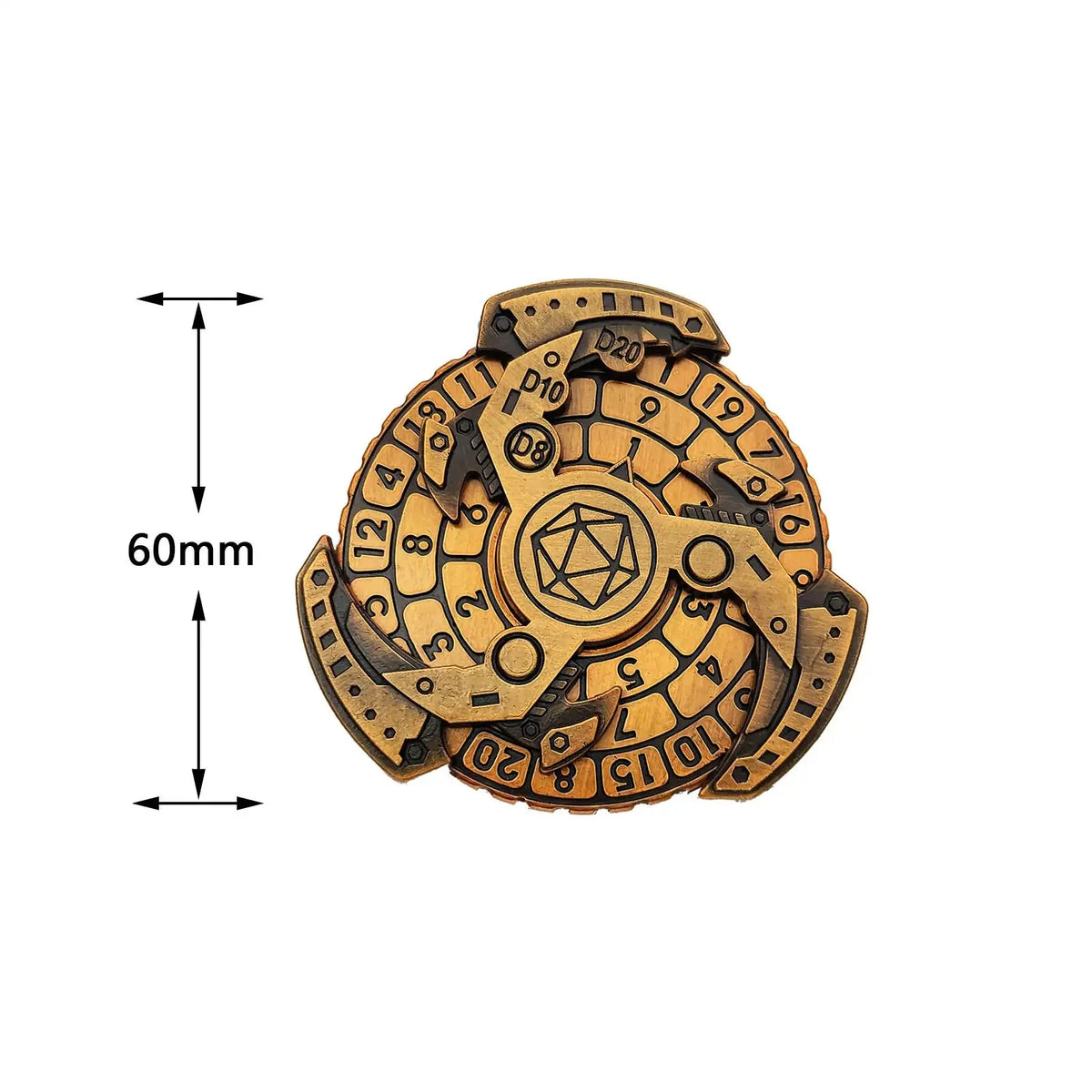 Mechanical Finger Metal Spinner Dice Set – Unique Spinning Dice: 7 in 1 Spinning Gear Mechanical Knife Fidget Spinner