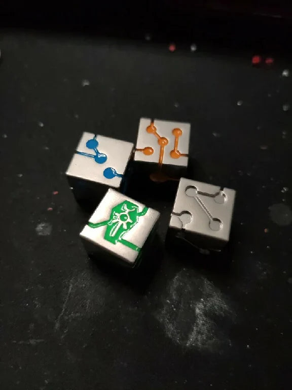 Metal D6 Dice – Necrons Fluorescent – alternate product view