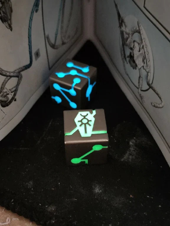 Metal D6 Dice – Necrons Fluorescent