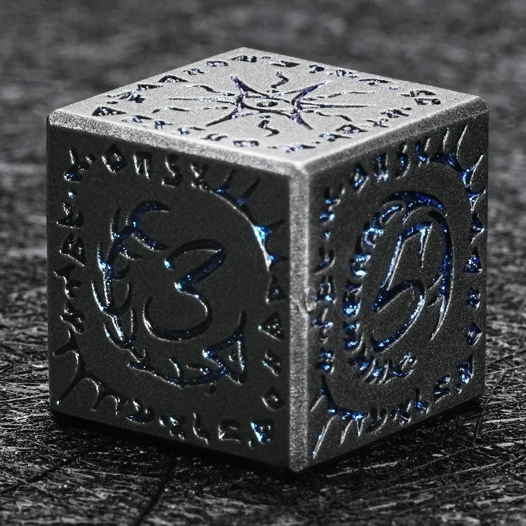 Metal D6 Dice Set – Customizable metal D6 dice, each face can be printed with personalized designs, logos, text