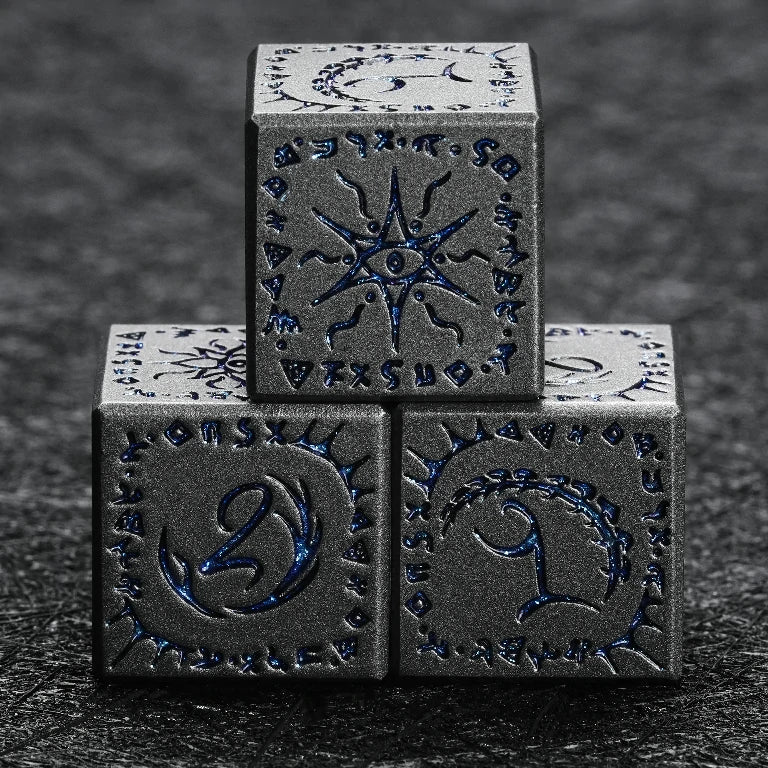 Metal D6 Dice Set – Customize your own metal D6 dice; all six sides can be printed with personalized designs, logos