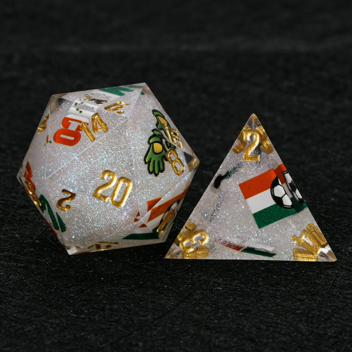 Mexico Soccer Resin Dice Set – alternate product view