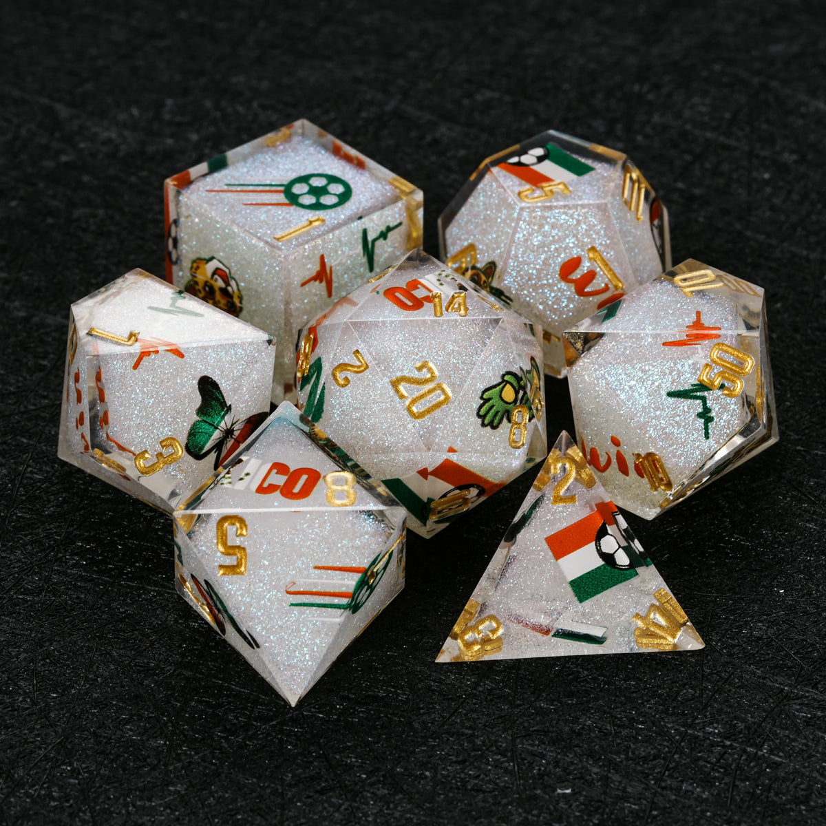 Mexico Soccer Resin Dice Set