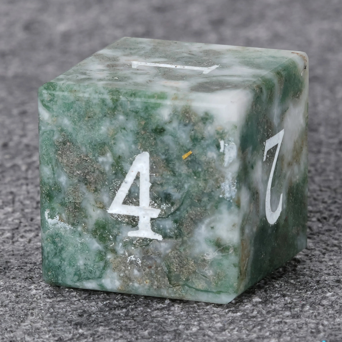 Moss Agate Natural Stone RPG Dice Set – alternate product view
