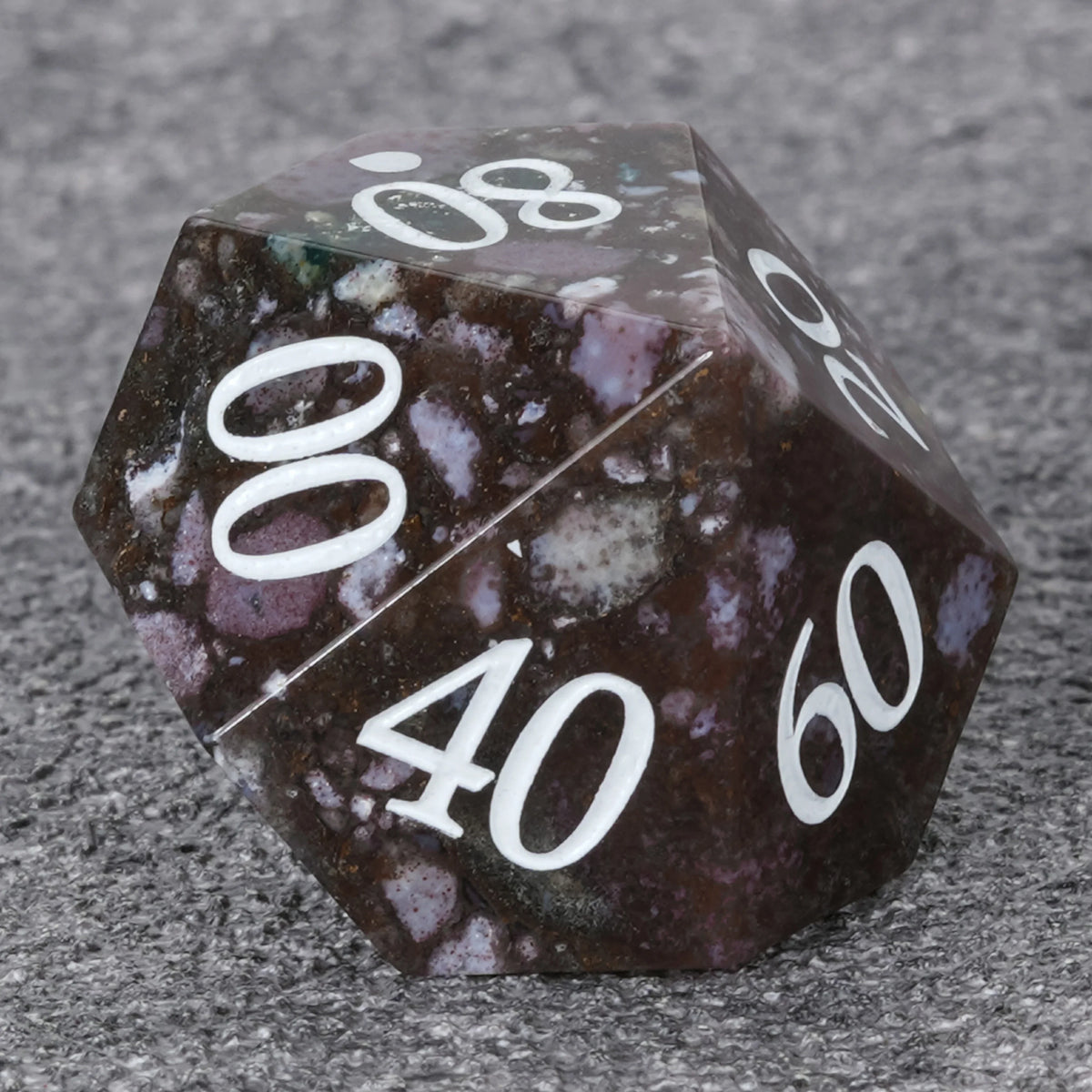 Moss Agate Natural Stone RPG Dice Set – alternate product view