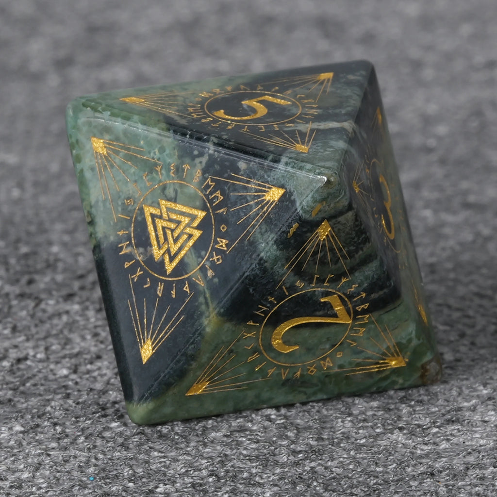 Moss Mystical Gemstone RPG Dice Set – alternate product view