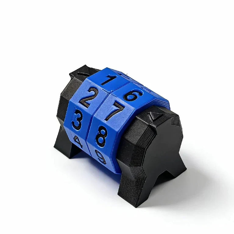 MTG Life Trading Card Accessory – 3D printed black and blue MTG life counter with black digits