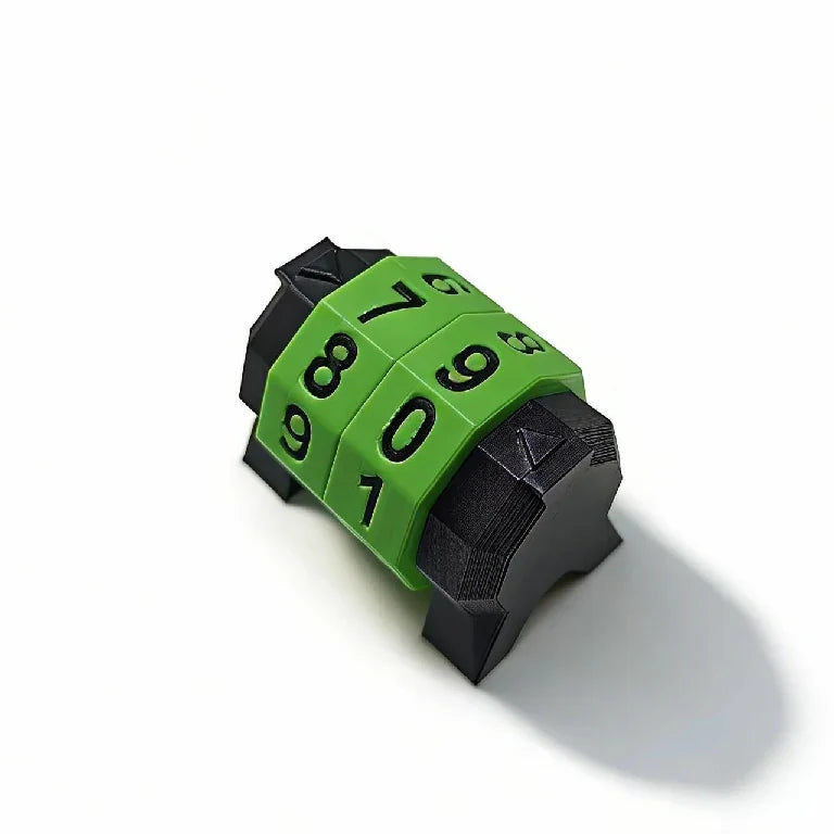 MTG Life Trading Card Accessory – 3D Printed Black and Green MTG Life Counter with Black Numbers