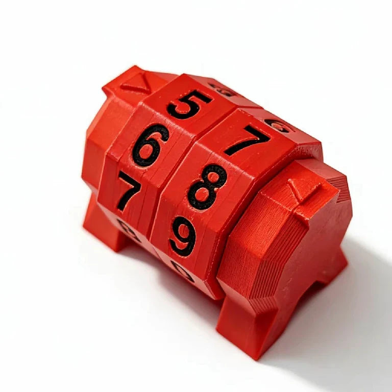 MTG Life Trading Card Accessory – 3D Printed Red MTG Life Counter with Black Numbers