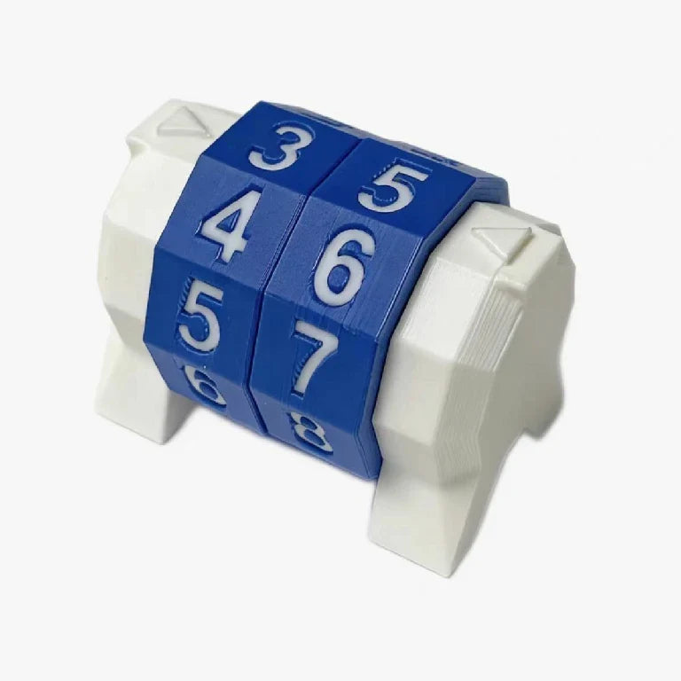 MTG Life Trading Card Accessory – 3D printed white and blue MTG life counter
