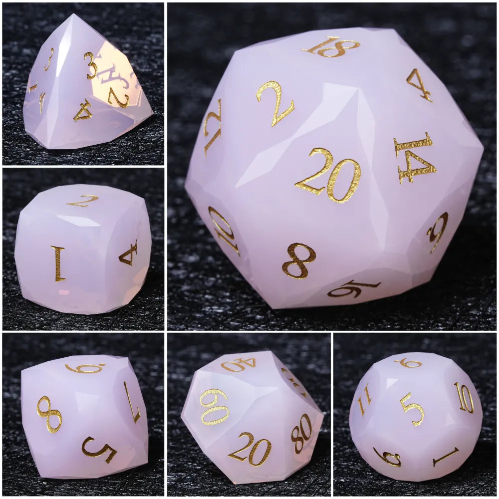 Custom Engraved Glass D&D Dice Set