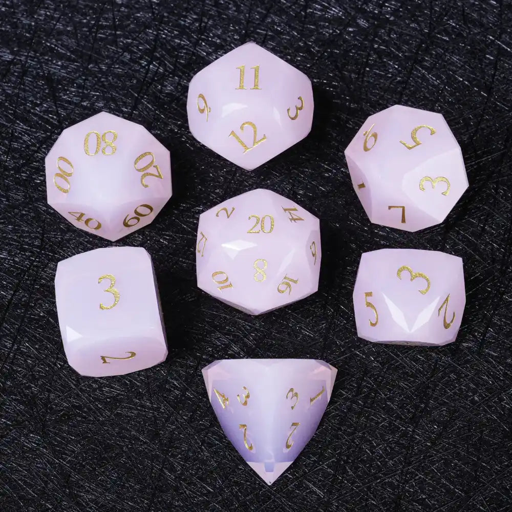 Custom Engraved Glass D&D Dice Set