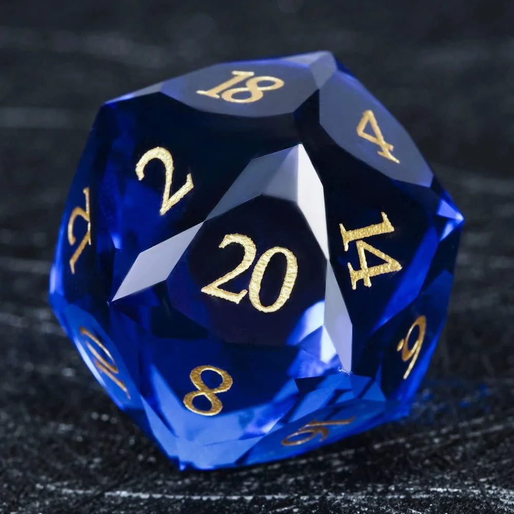 DND Dice - Diamond Cut Sapphire Multi - Sided Dice Set - NPCDICE