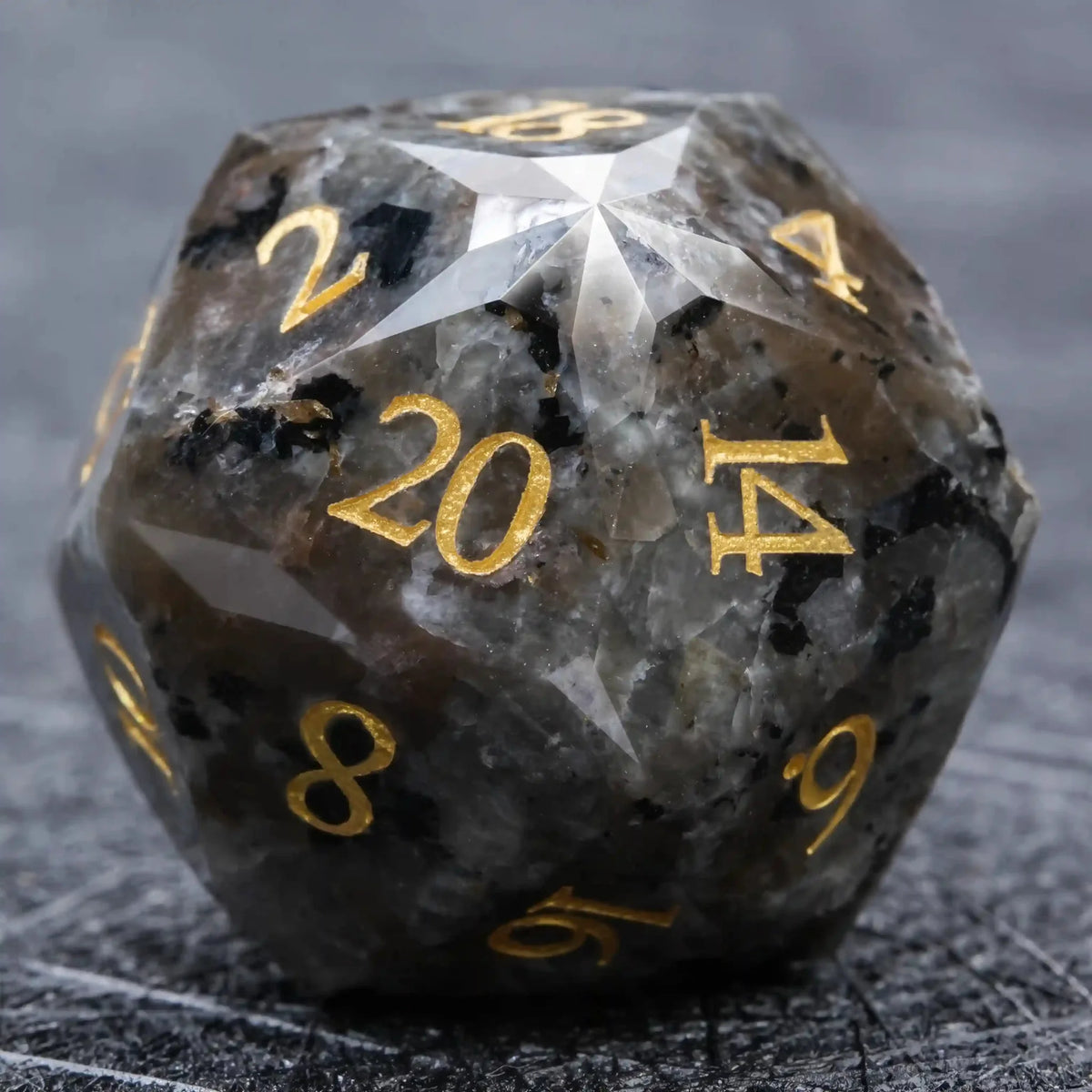 Multi Sided Natural Stone D&D Dice Set – D&D Multi - Sided Engraved Natural Gemstone Dice Set