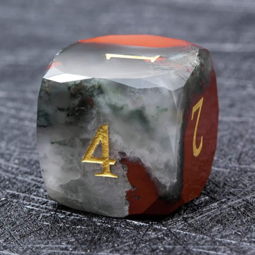 Multi Sided Natural Stone D&D Dice Set – D&D Multi - Sided Engraved Natural Gemstone Dice Set
