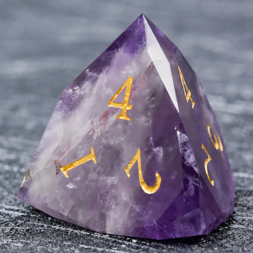 Multi Sided Natural Stone D&D Dice Set – D&D Multi - Sided Engraved Natural Gemstone Dice Set