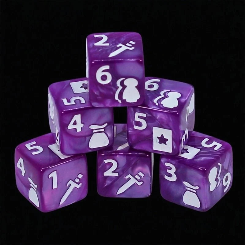 Multicolor Board Acrylic D6 Dice – DND Dice Acrylic D6 Multicolor RPG Board Game Dice