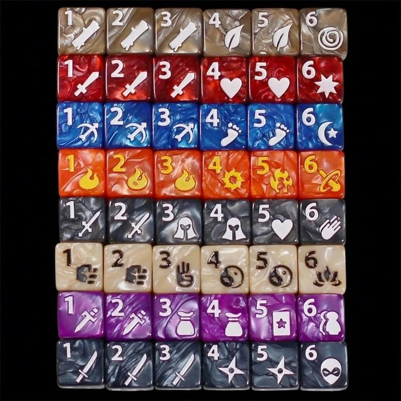 Multicolor Board Acrylic D6 Dice – DND Dice Acrylic D6 Multicolor RPG Board Game Dice