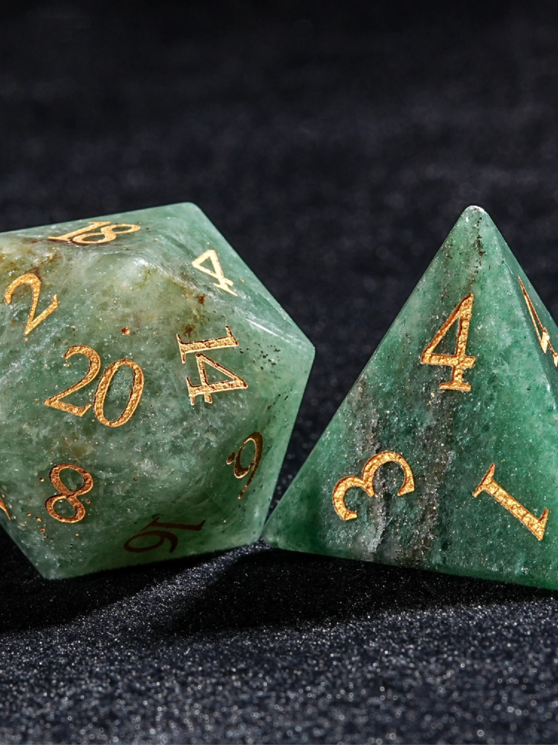 Natural Aventurine Gemstone DND Dice Set – alternate product view