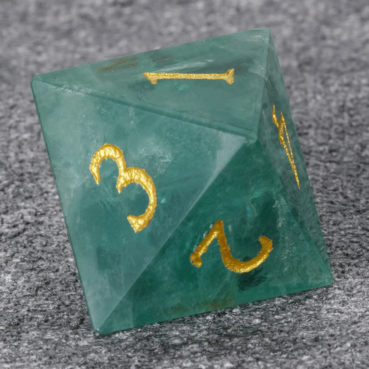 Natural Fluorite Natural Stone DND Dice Set – alternate product view