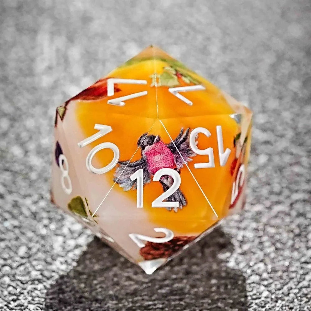 Natural Resin RPG Dice Set – Unique forest themed polyhedron resin dice set