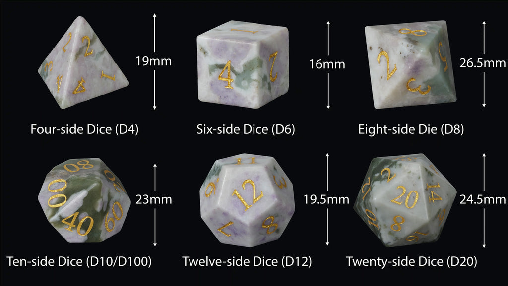 Natural Stone DND Dice Set – alternate product view