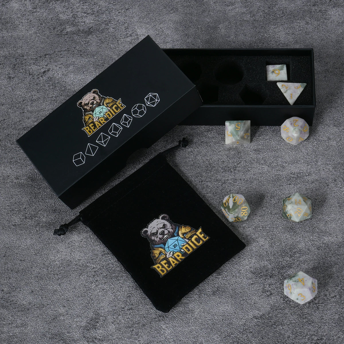 Natural Stone DND Dice Set – alternate product view