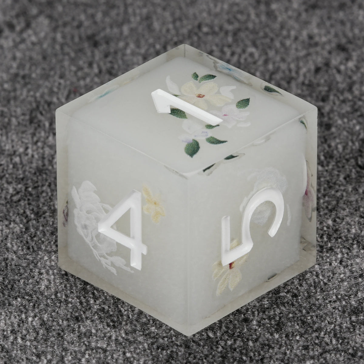 Off Floral Resin Sharp Edge Dice Set – Leaf – alternate product view