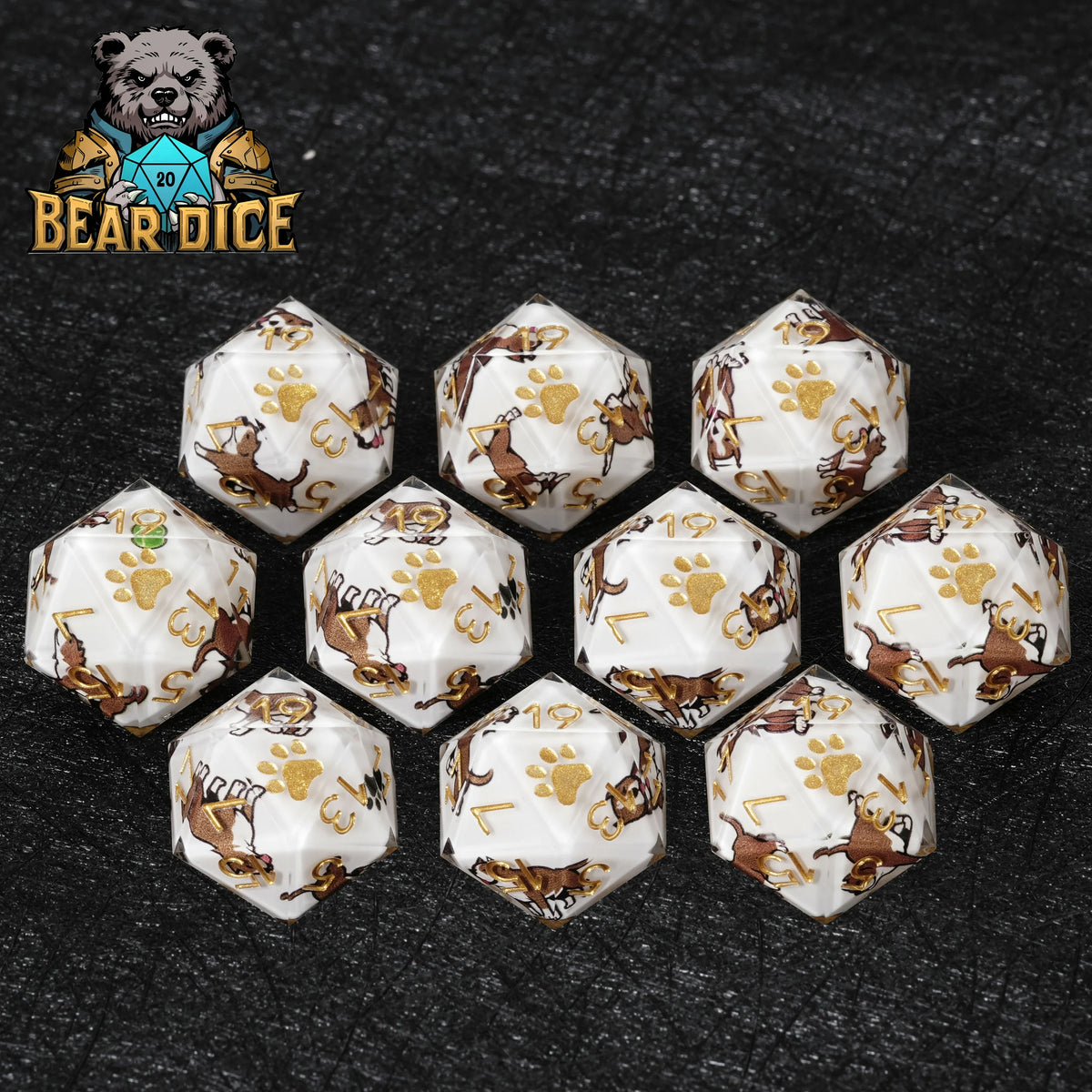 Opal Piece Resin RPG Dice Set – alternate product view
