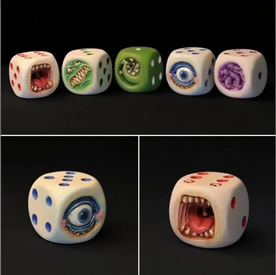 Ornaments Desktop Acrylic D6 Dice – Magic D6 dice ornaments desktop RPG dice creative ornaments
