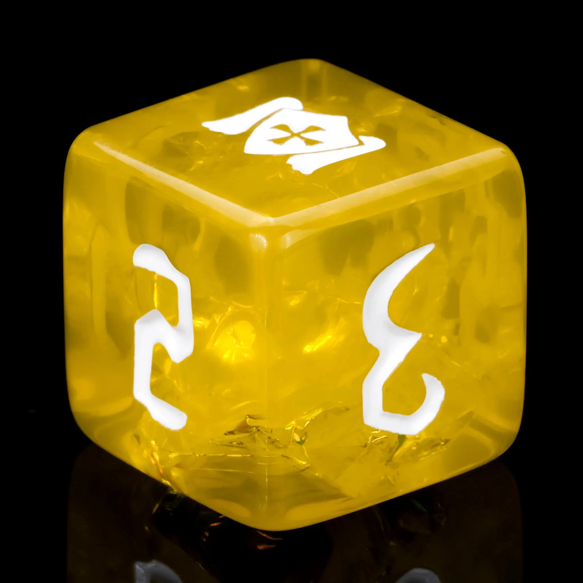 Paladin Resin RPG Dice – Kickstarter Dice – Yellow Paladin Resin Dice