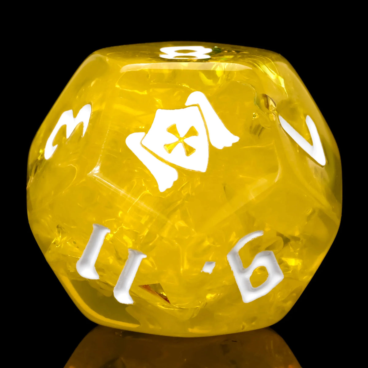 Paladin Resin RPG Dice – Kickstarter Dice – Yellow Paladin Resin Dice