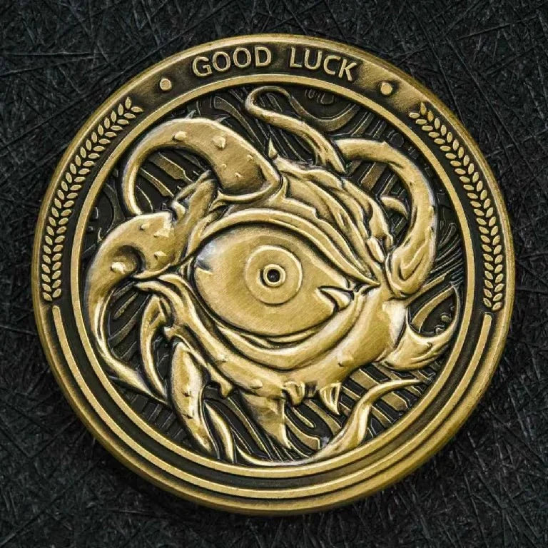 Personalized Commemorative Coin – Custom Design – Monster – Custom Role-Playing Game Accessories - Custom Lace-Up Magic