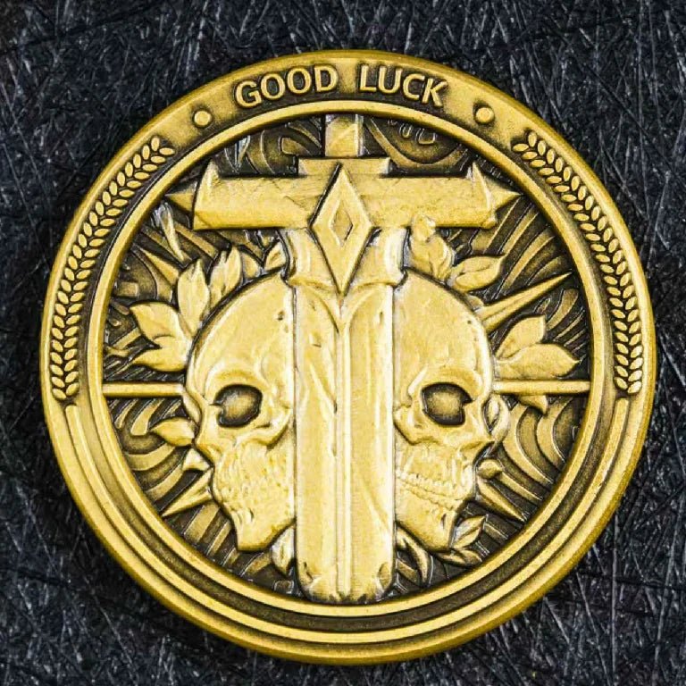 Personalized Commemorative Coin – Custom Design – Monster – Custom Role-Playing Game Accessories - Custom Lace-Up