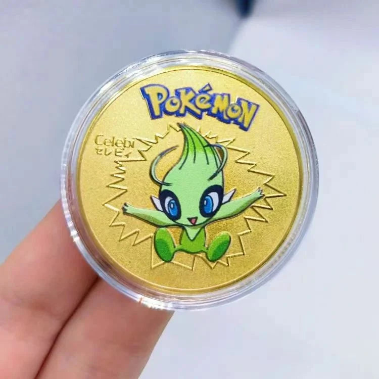 Personalized Commemorative Coin – Custom Design – Pokemon Trading – Pokémon Celebi Gold Coins