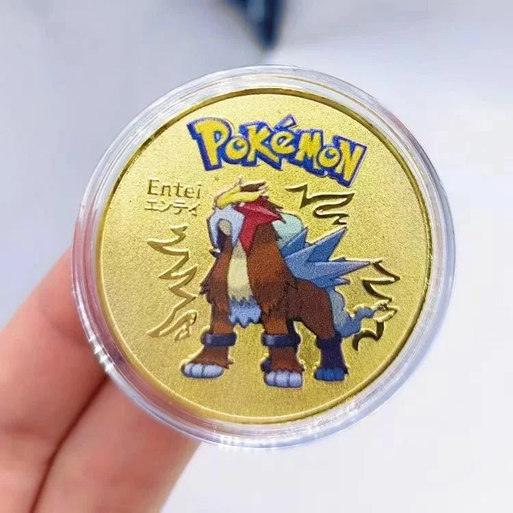 Personalized Commemorative Coin – Custom Design – Pokemon Trading – Pokémon Entei Gold Coins