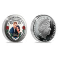 Personalized Commemorative Coin – Custom Design – Wedding Designs – Customizable wedding anniversary coins, featuring